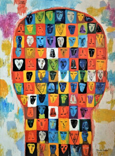 #2796 MULTIPLE PERSONALITIES by Charles Cham, Painting for Sale on Select