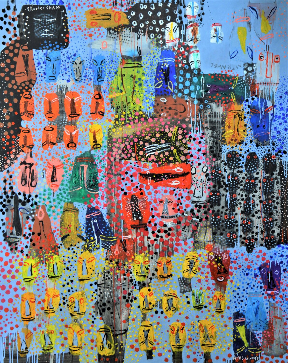 #2842 ASTRAL TRAVEL Charles Cham Original painting for sale