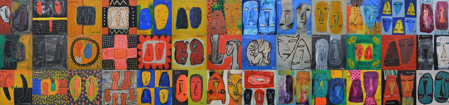 #0453-#2884 - EVOLUTION I Charles Cham Original painting for sale