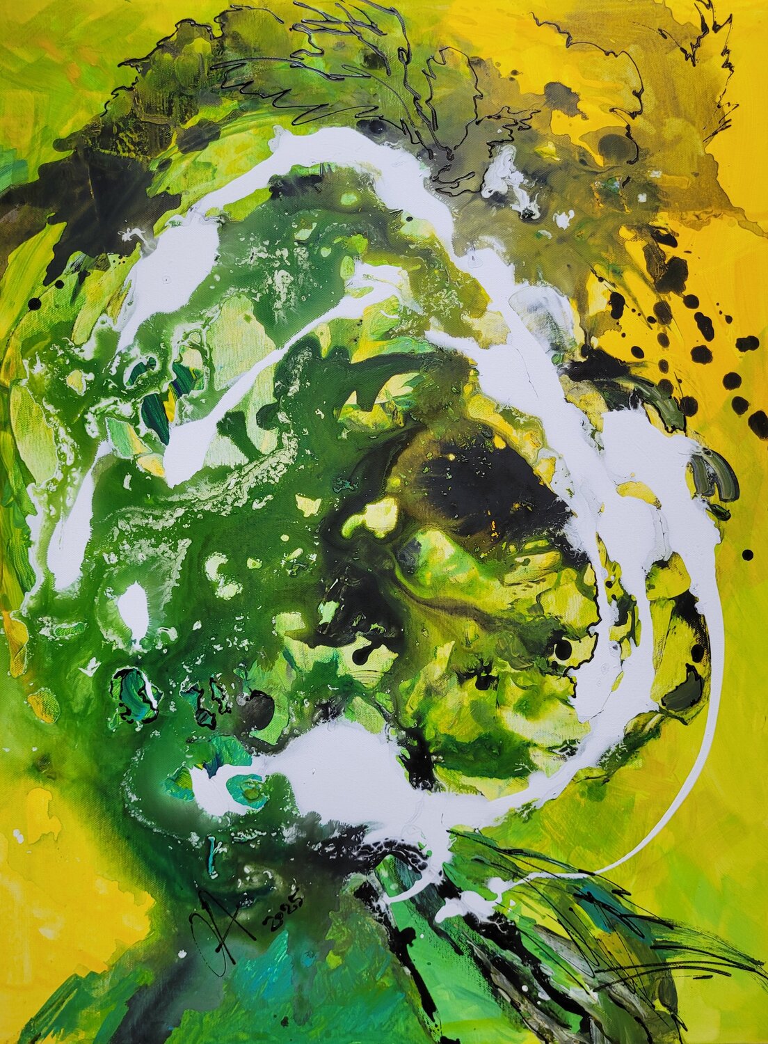Origins. Green world Olga Aleksandrova Original painting for sale