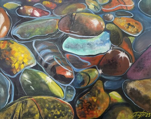 Stones by Anna Pavlovich-Naneva, Painting for Sale on Select