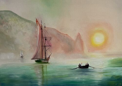On a  sea by Anna Pavlovich-Naneva, Painting for Sale on Select