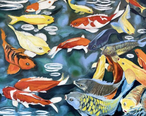 Balinese fish by Anna Pavlovich-Naneva, Painting for Sale on Select