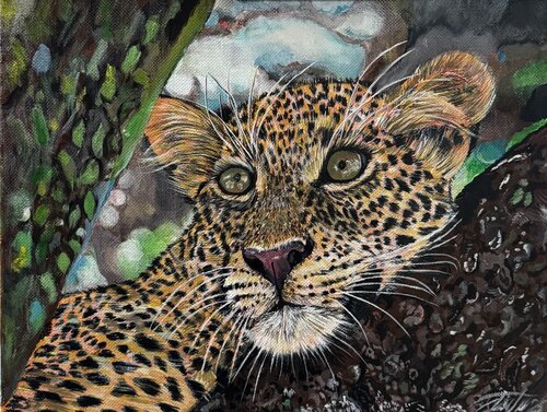 Leopard by Anna Pavlovich-Naneva, Painting for Sale on Select