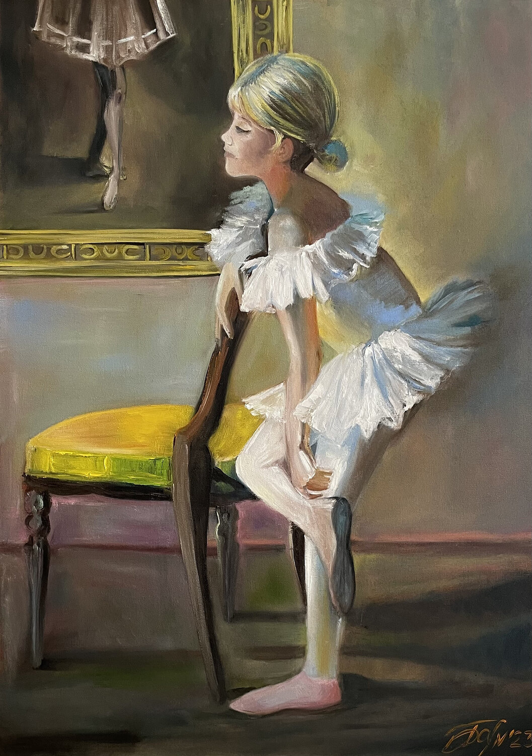 The little ballerina Anna Pavlovich-Naneva Original painting for sale