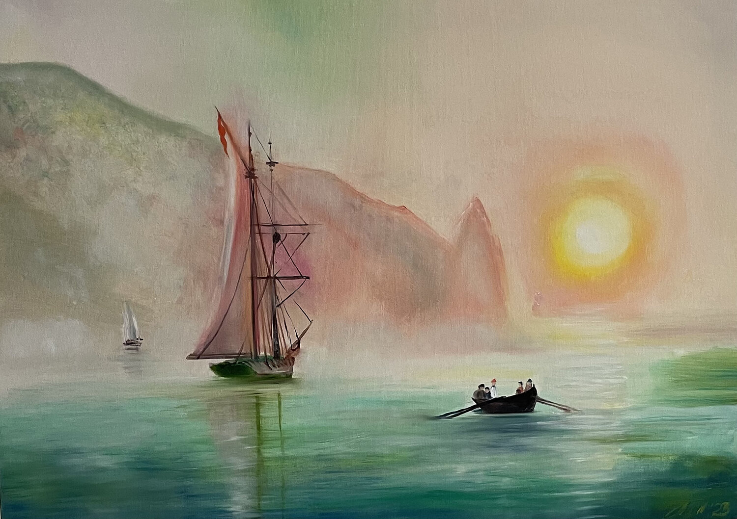 On a  sea Anna Pavlovich-Naneva Original painting for sale