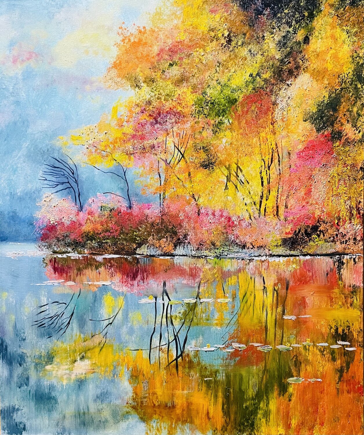 On the lake Anna Pavlovich-Naneva Original painting for sale