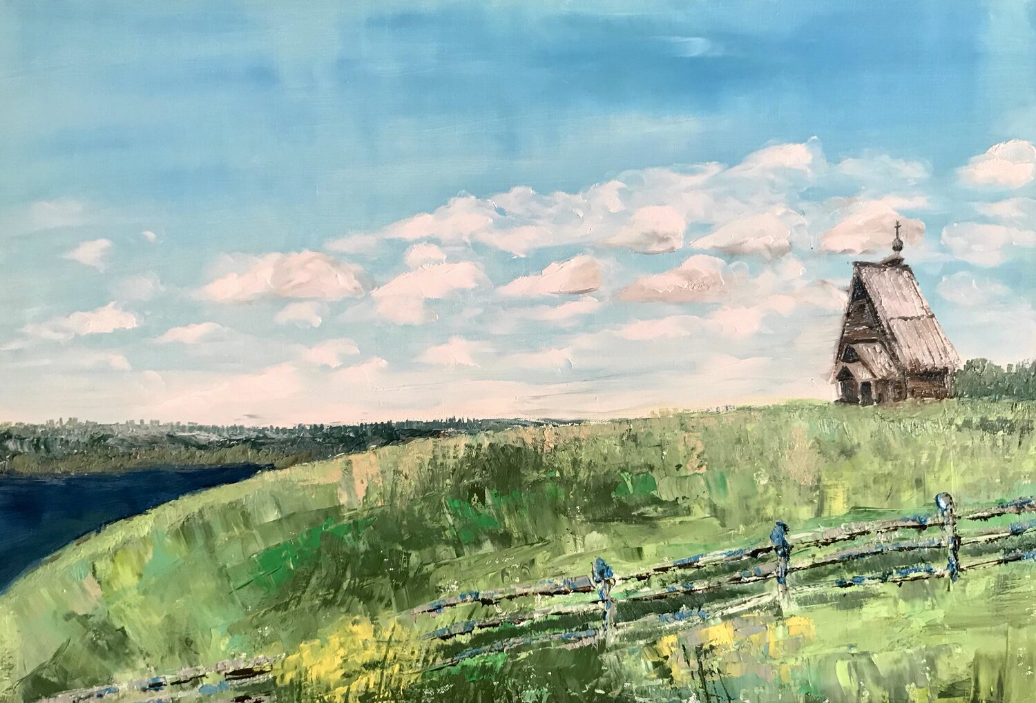 Ples, Levitan's hill Anna Pavlovich-Naneva Original painting for sale