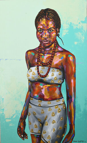 Black Pride 3 by Damola Ayegbayo, Painting for Sale on Select