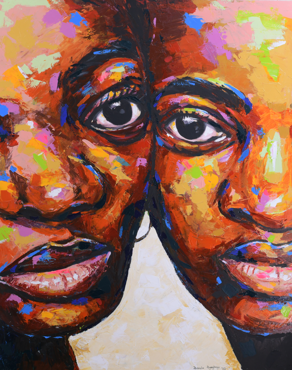Unconditional Love Damola Ayegbayo Original painting for sale