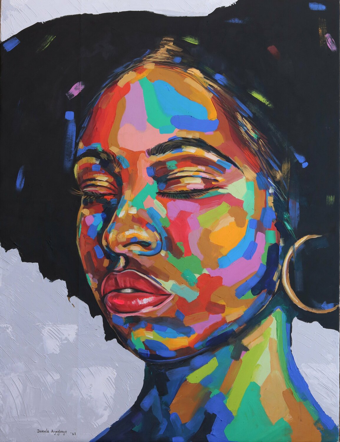 State of Mind 2 Damola Ayegbayo Original painting for sale