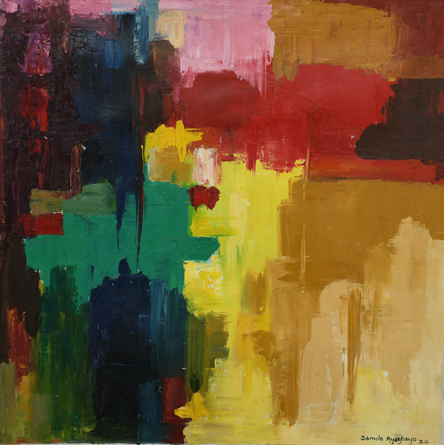 Realities of Life 2 Damola Ayegbayo Original painting for sale