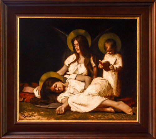 'Three Angels' study by John Afflick, Painting for Sale on Select