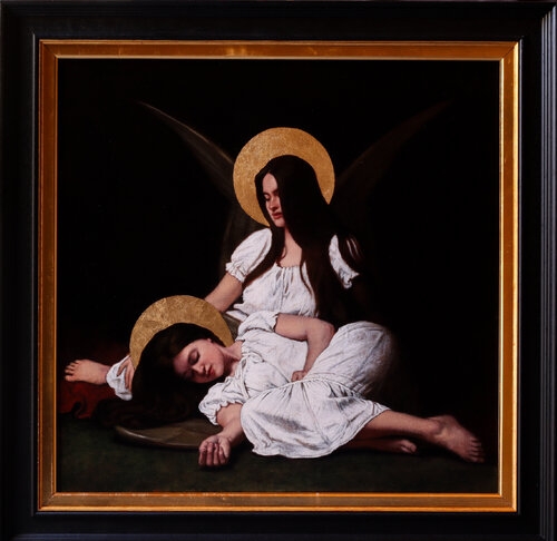 'Two Angels' by John Afflick, Painting for Sale on Select