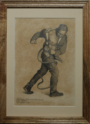 'Study For The Burden Of Expulsion' no 1 by John Afflick, Drawing for Sale on Select