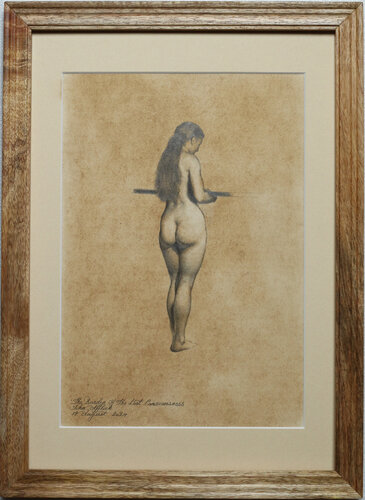 'Study For The Burden Of Expulsion' no 3 by John Afflick, Drawing for Sale on Select