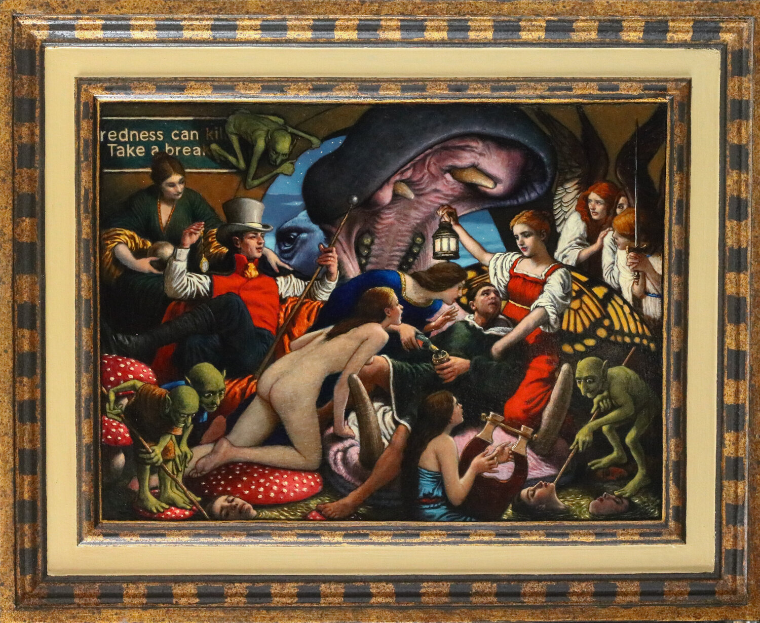 'Tiredness Can Kill, Take A Break' John Afflick Original painting for sale