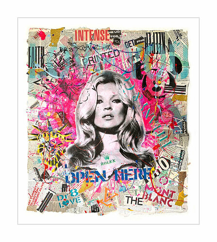 Kate Way - Original Collage Painting on Paper by Dr8 Love, Painting for Sale on Select