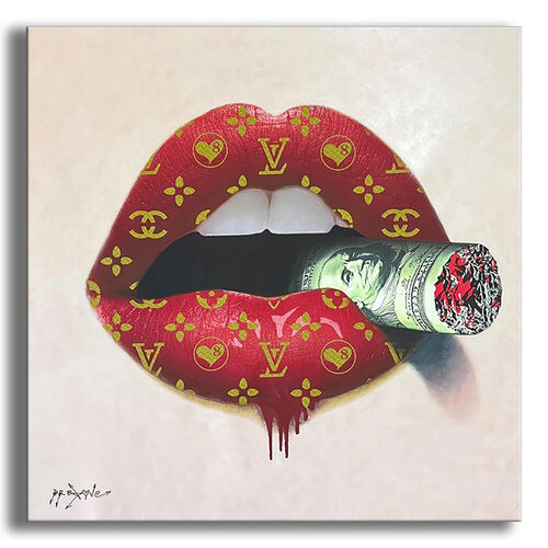 Smoking Billions - Original Painting on Canvas by Dr8 Love, Painting for Sale on Select