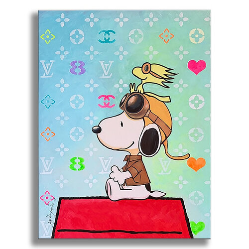Snoopy-Return - Original Painting on Canvas by Dr8 Love, Painting for Sale on Select