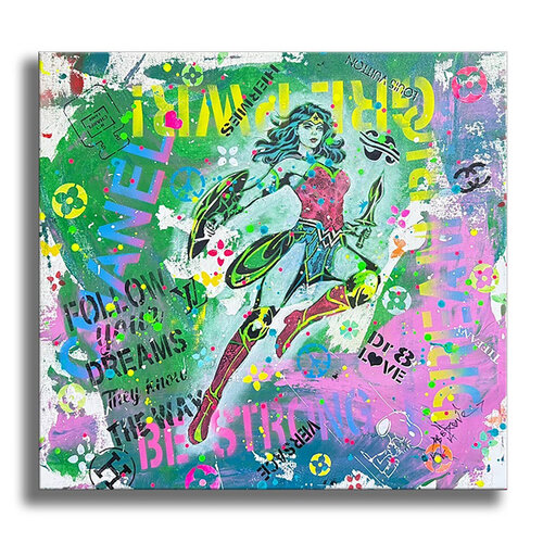 Girl Power - Emotion - Original Painting on Canvas by Dr8 Love, Painting for Sale on Select