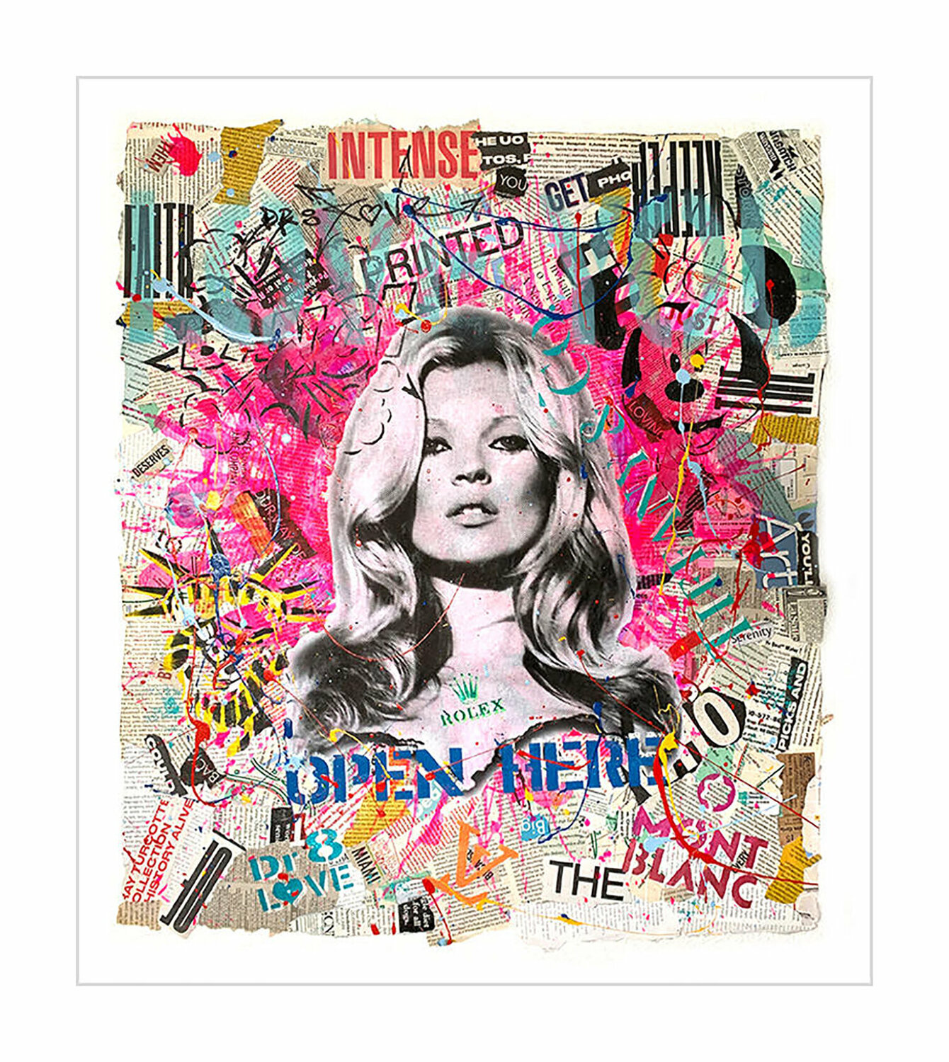 Kate Way - Original Collage Painting on Paper Dr8 Love Original painting for sale