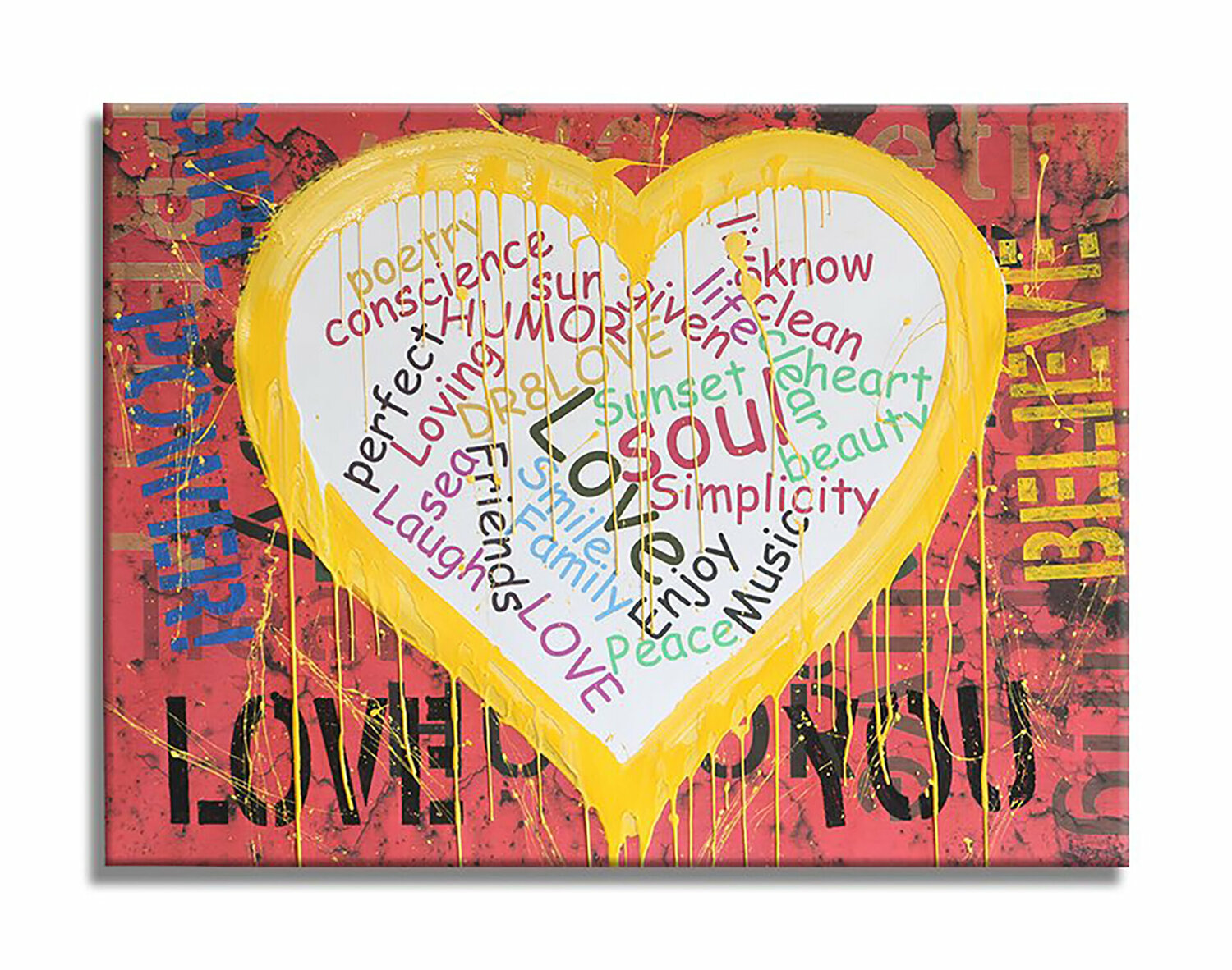 Heart – Girl Power - Original Painting on Canvas Dr8 Love Original painting for sale
