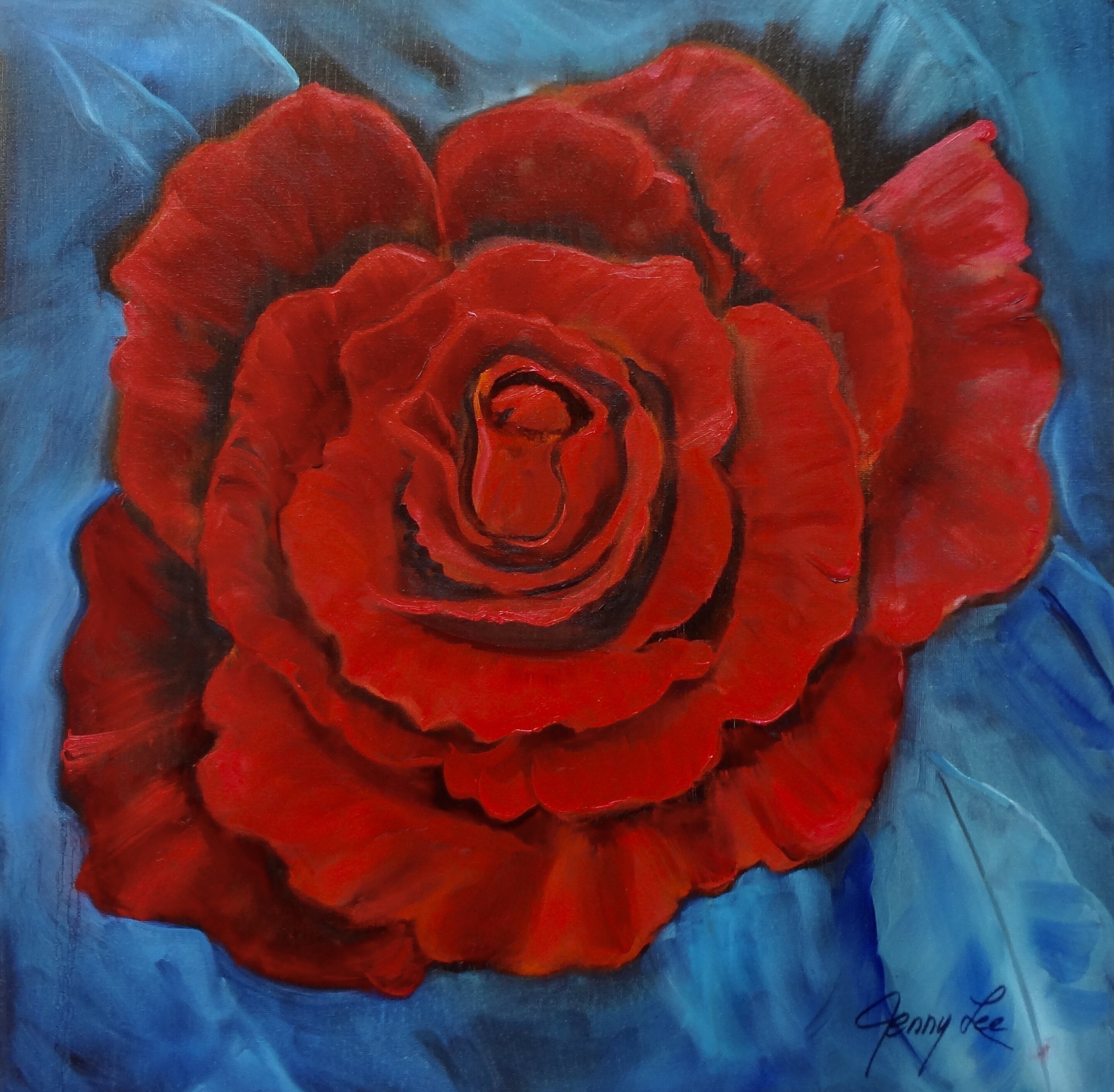 Topic Red Rose paintings