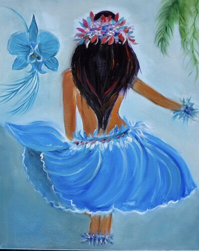 Flirty Hula Hips by Jenny Lee, Painting for Sale on Select