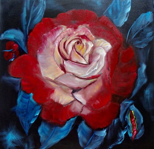 Rose Romance Smouldering by Jenny Lee, Painting for Sale on Select
