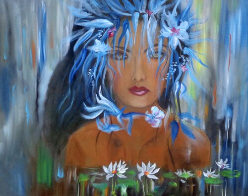 Lady in the Lake by Jenny Lee, Painting for Sale on Select
