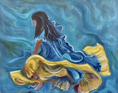 Dancer in Blue by Jenny Lee, Painting for Sale on Select