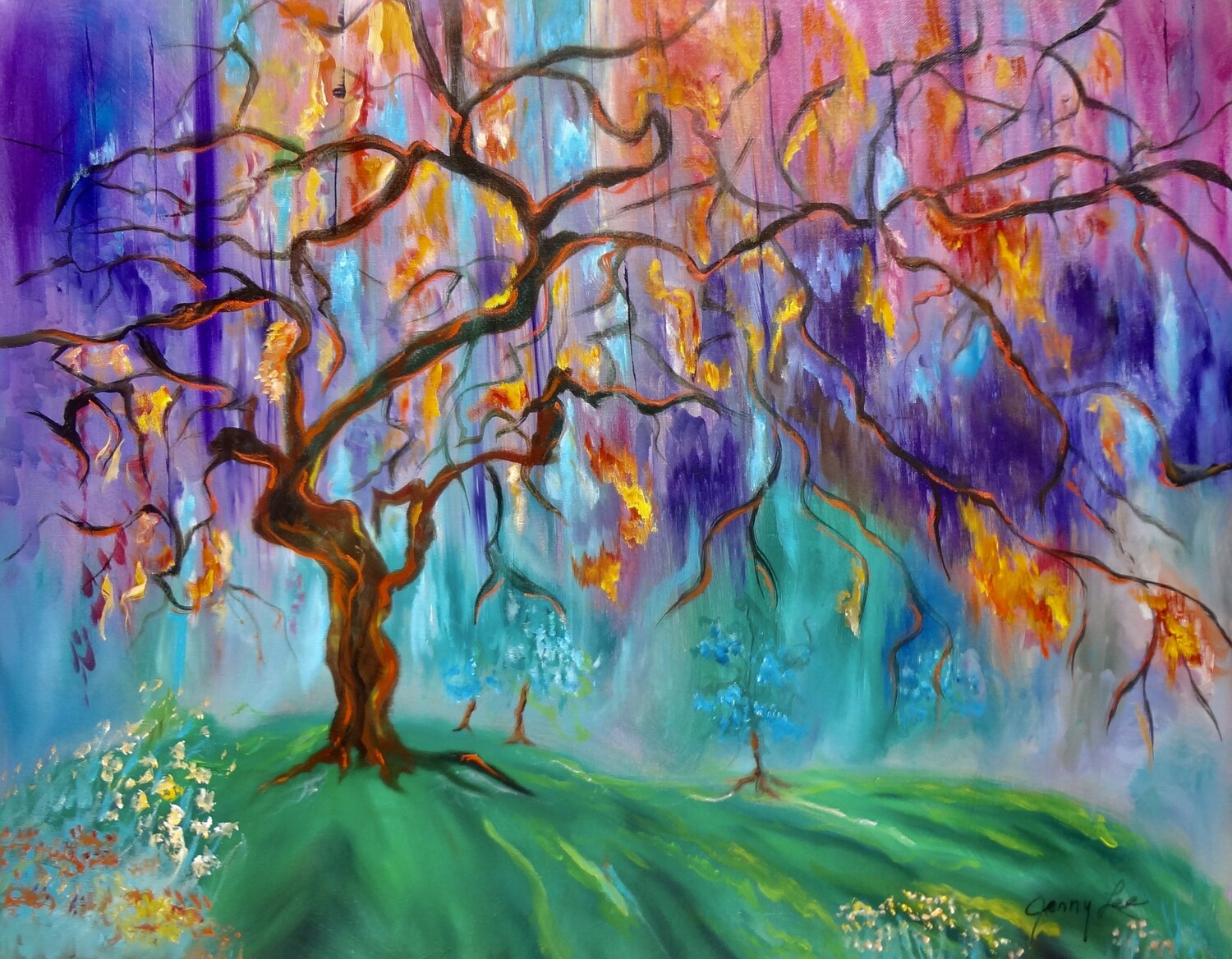 Banyan Tree Jenny Lee Original painting for sale