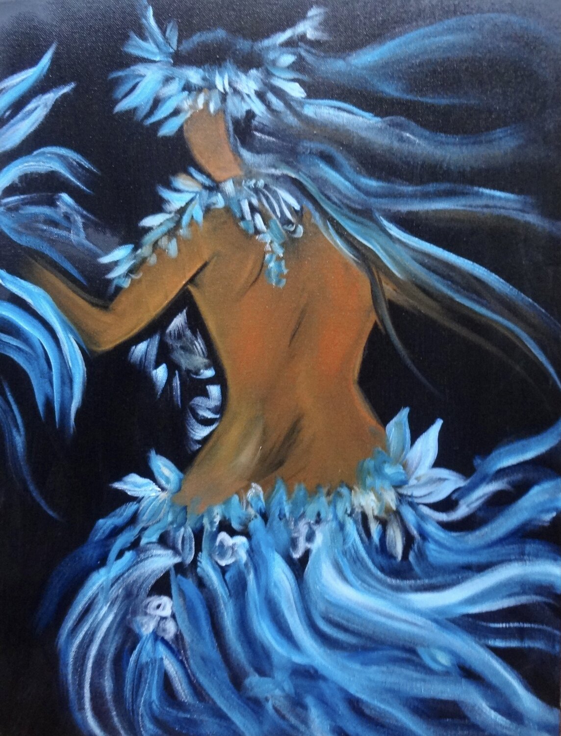 Hula Hips - Hawaii Calls Jenny Lee Original painting for sale