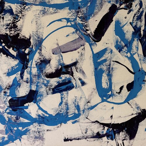 Cool Blu Series – Number Five by Jennifer Moore - Tymowska, Painting for Sale on Select