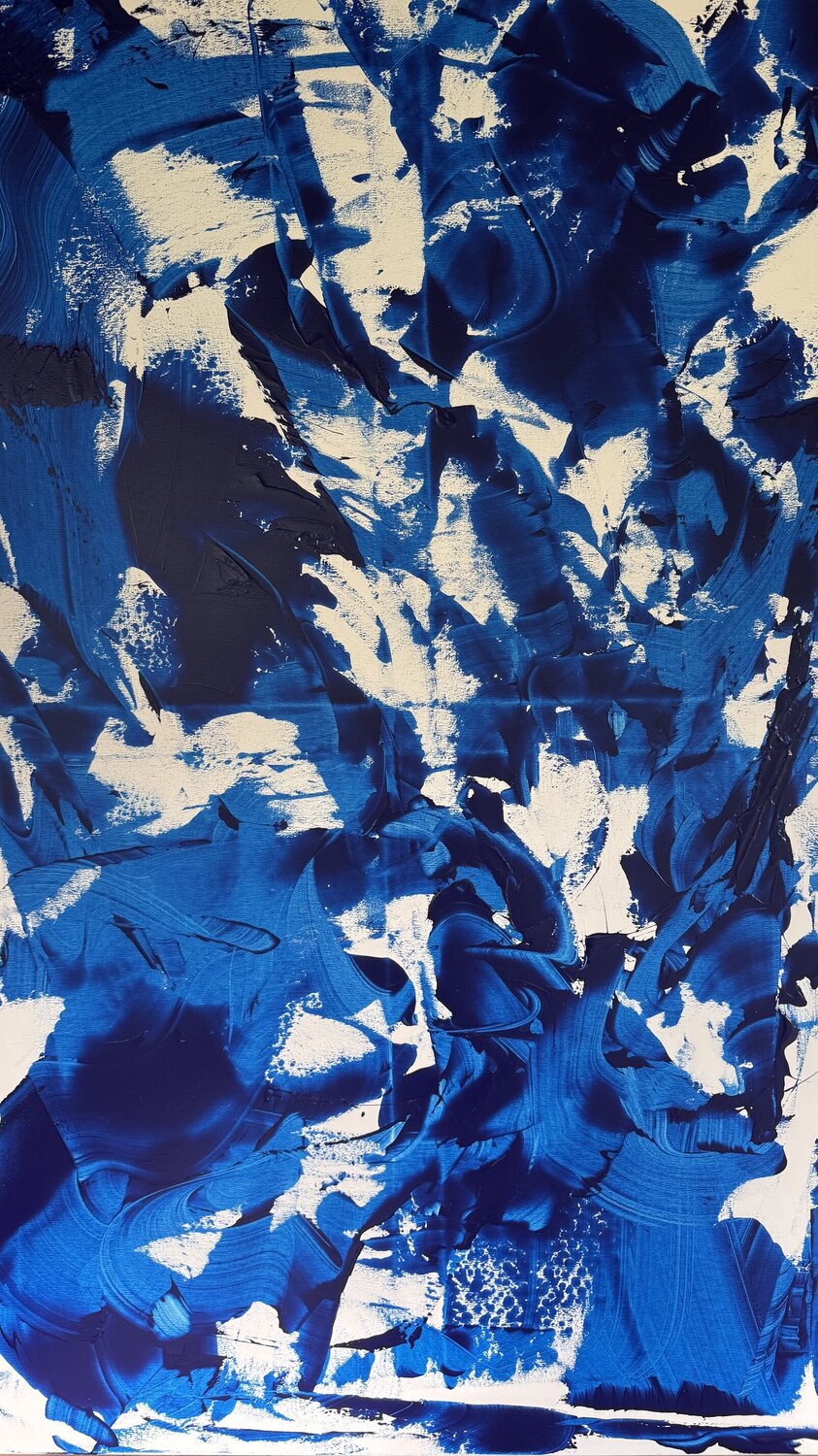 Cool Blu Series – Number FOUR Jennifer Moore - Tymowska Original painting for sale