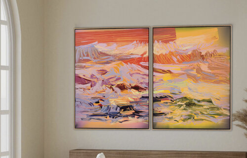 Incandescent / Diptych by Mila Weis, Painting for Sale on Select