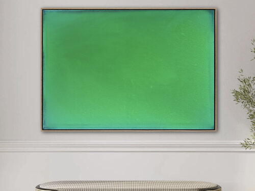 The Beginning /Emerald Green by Mila Weis, Painting for Sale on Select