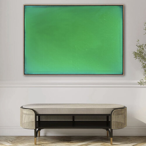 The Beginning /Emerald Green by Mila Weis, Painting for Sale on Select