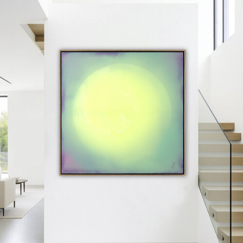The Beginning / Green Sun by Mila Weis, Painting for Sale on Select