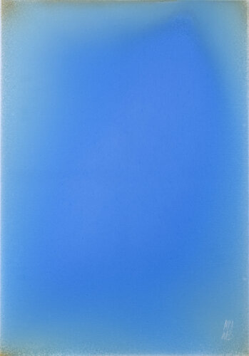 The Beginning / Azure Blue by Mila Weis, Painting for Sale on Select