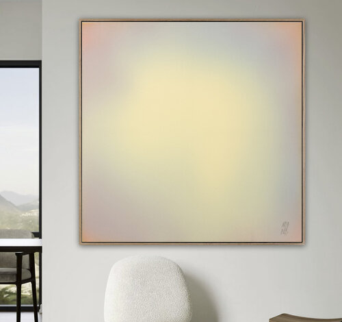 The Beginning / Light Peach by Mila Weis, Painting for Sale on Select
