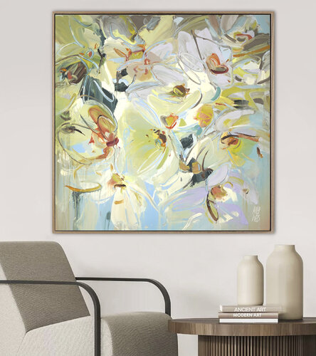 White Blossom by Mila Weis, Painting for Sale on Select