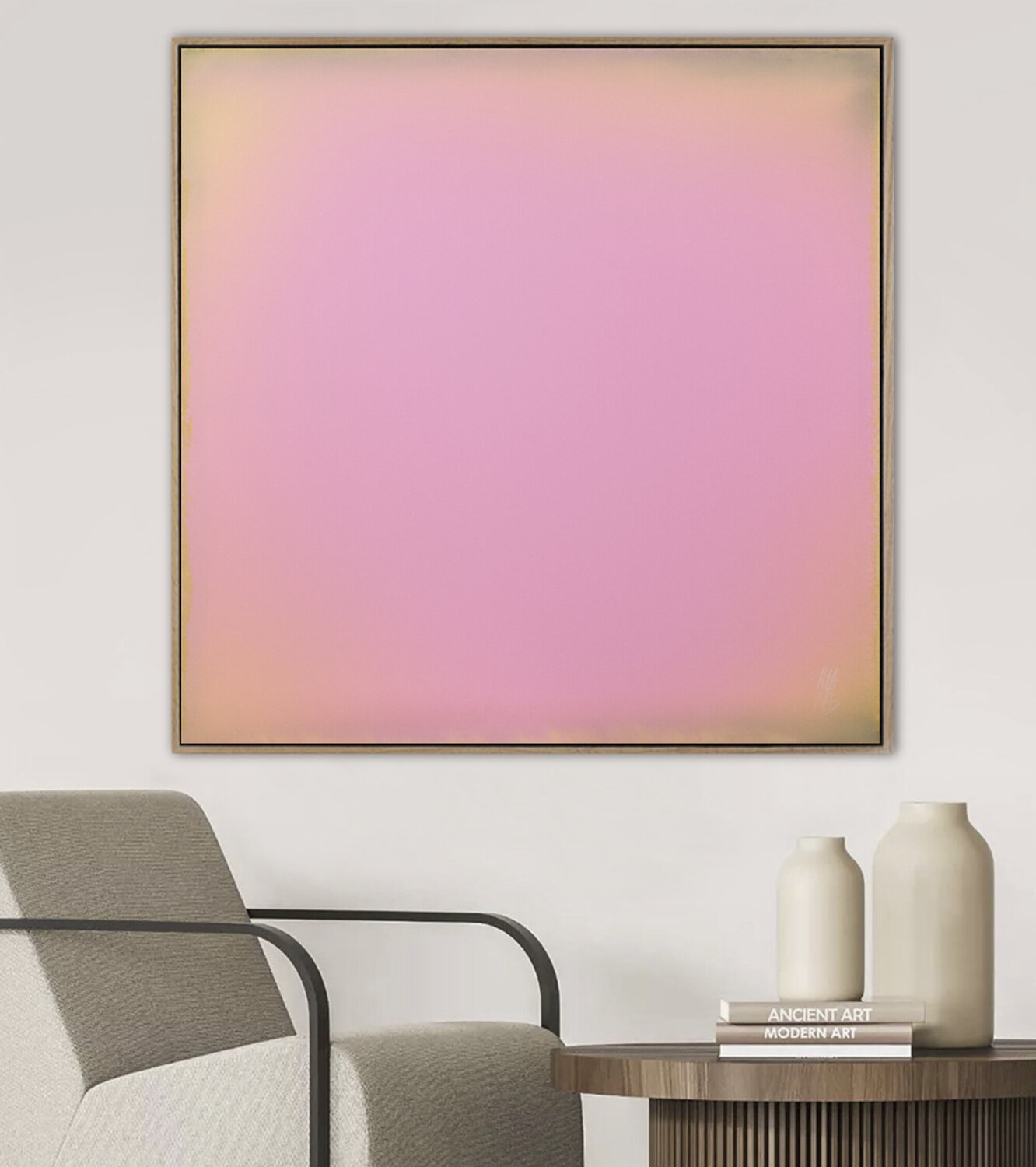 The Beginning / Soft Rose Mila Weis Original painting for sale