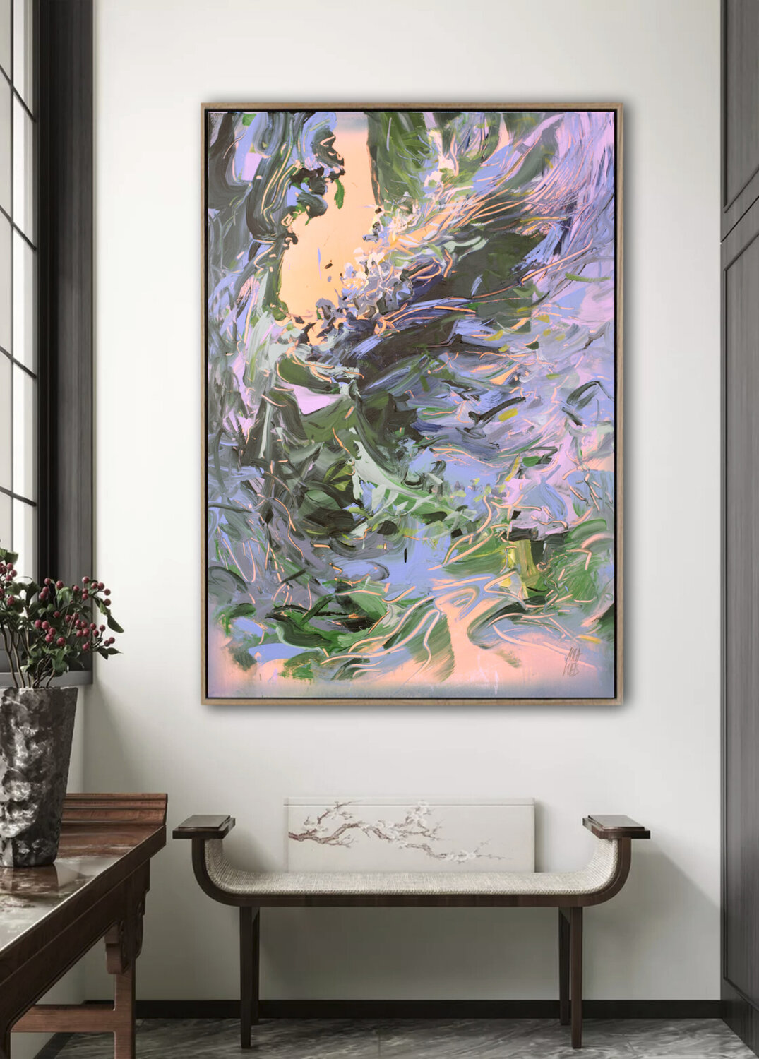 Diving into the Blue Mila Weis Original painting for sale
