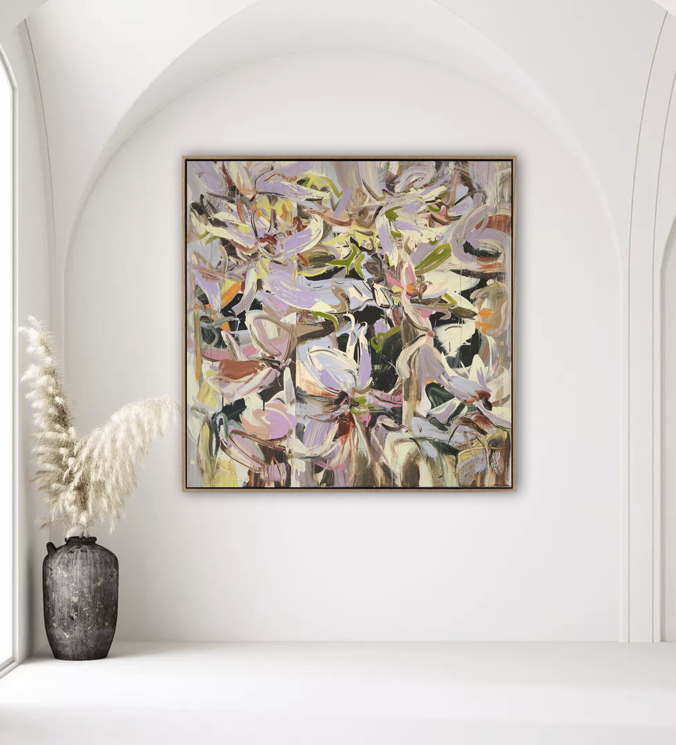 White Flowers Mila Weis Original painting for sale