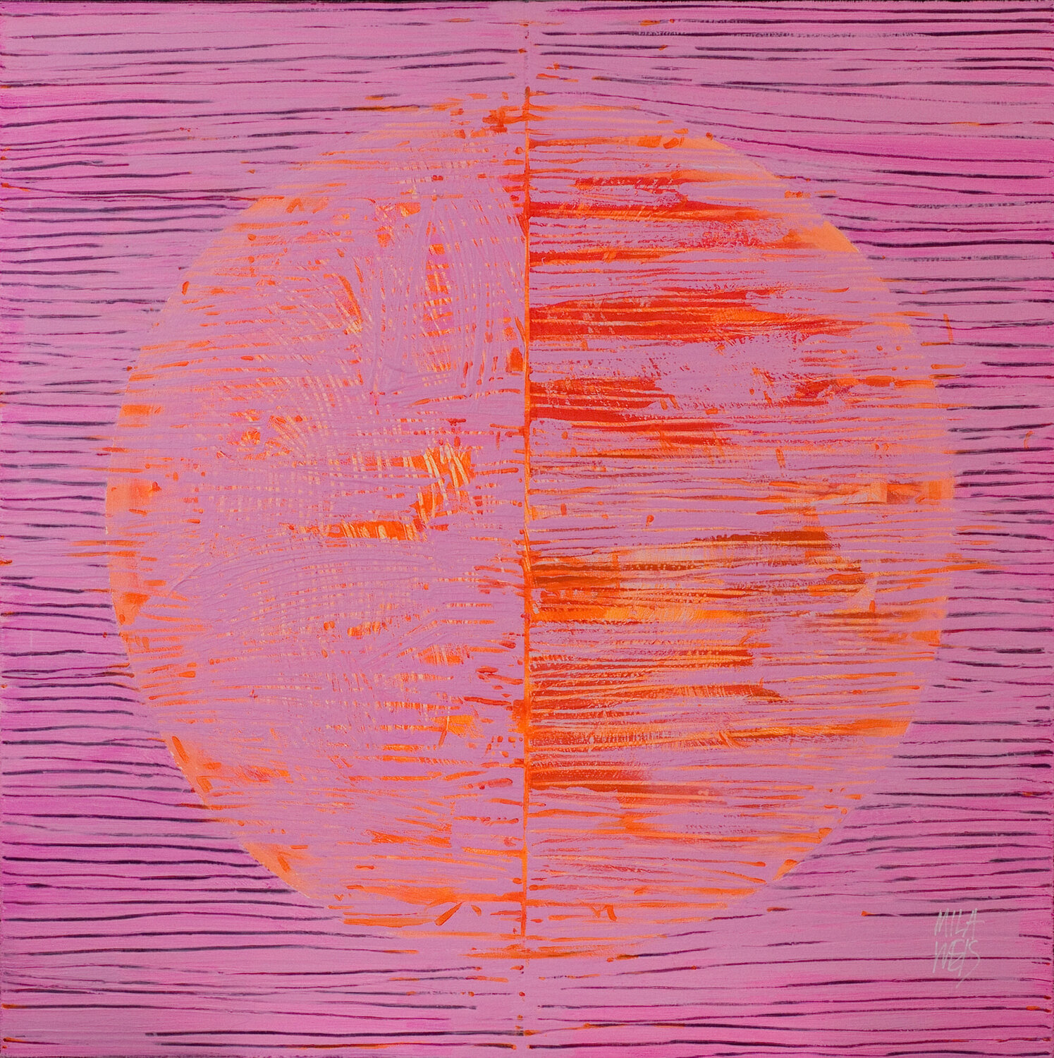 Pink Glow Mila Weis Original painting for sale