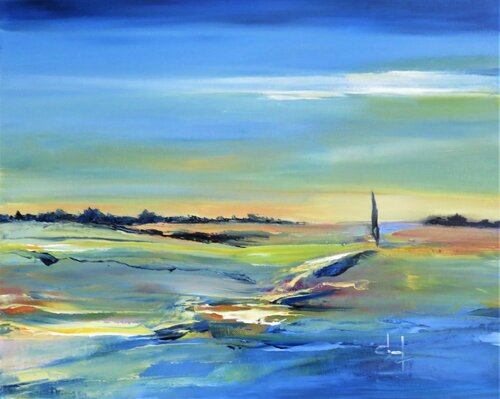 Arbre solitaire by Véronique Degabriel, Painting for Sale on Select