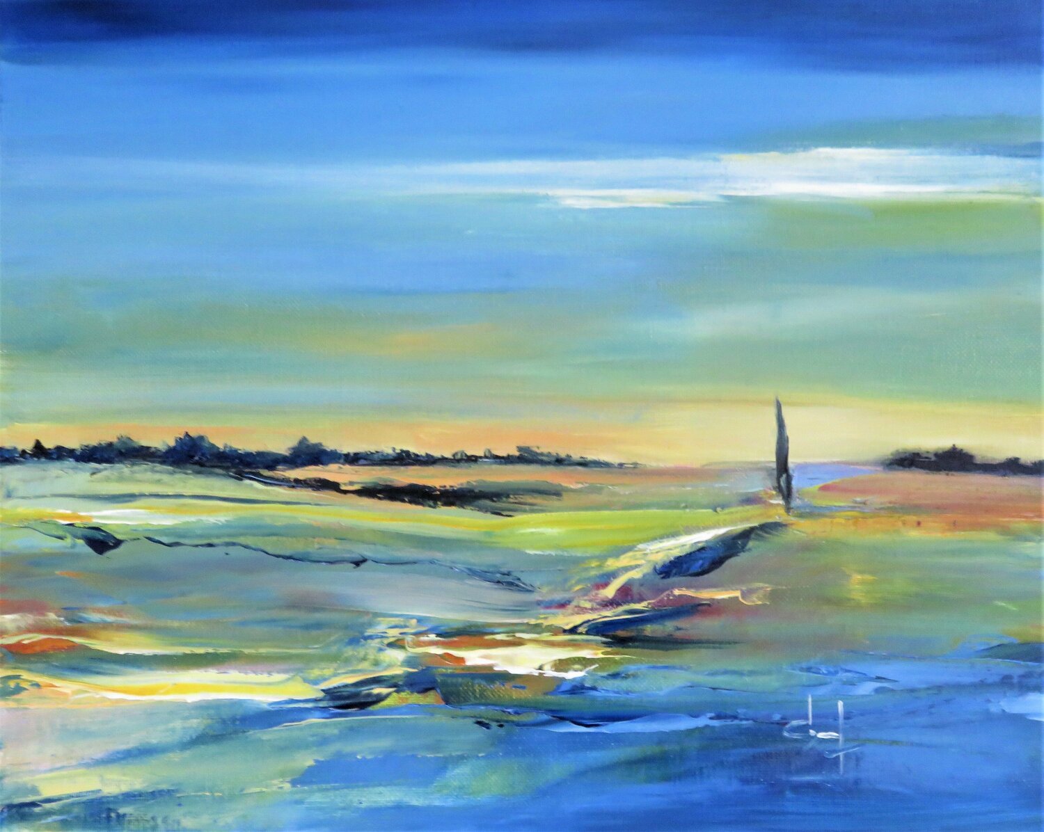 Arbre solitaire Véronique Degabriel Original painting for sale