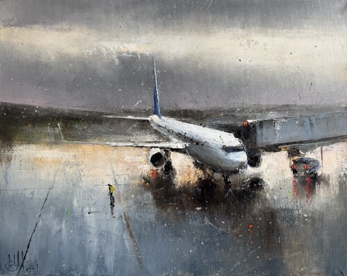 Airport. GATE 14 von Igor Medvedev, Malerei kaufen auf Select